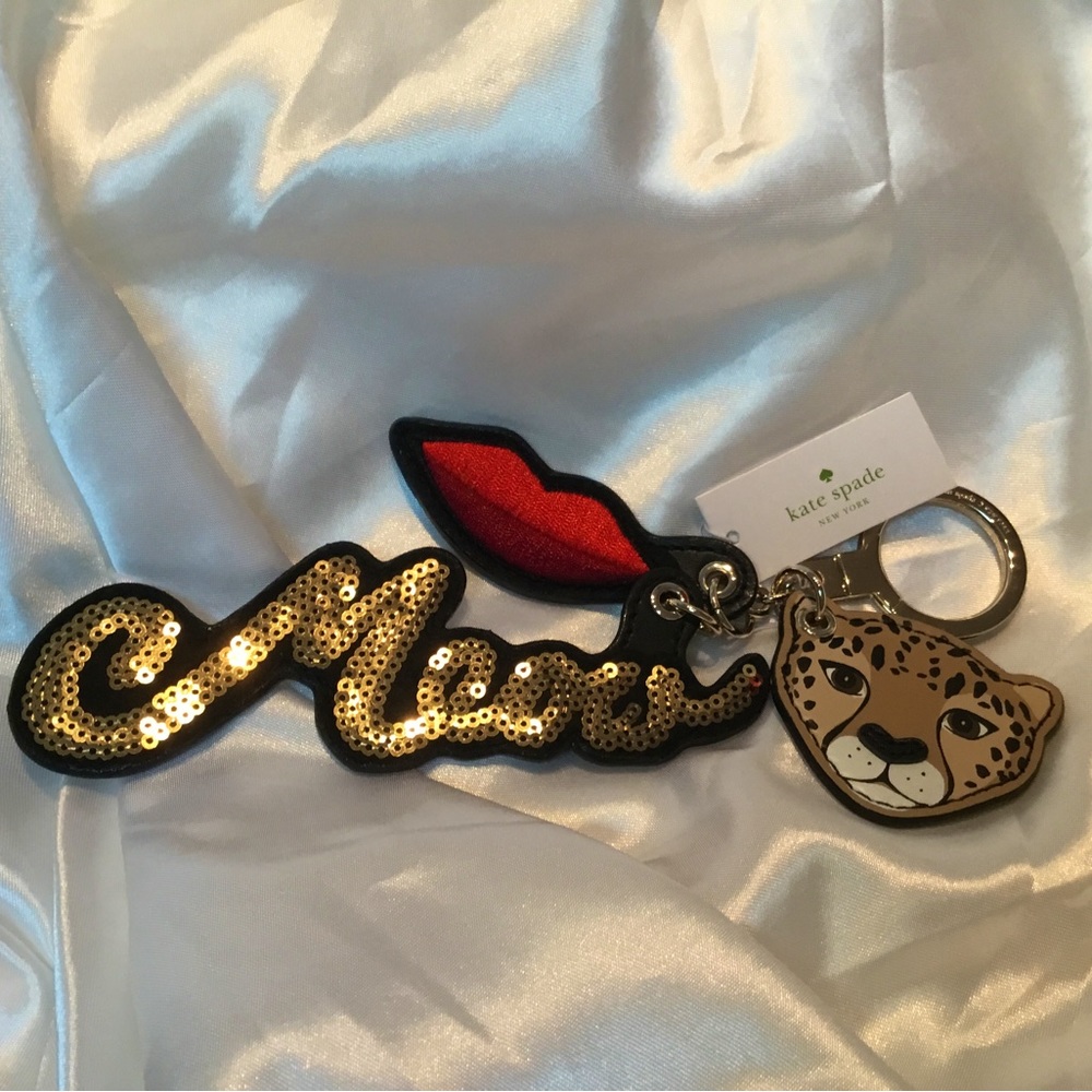 KATE SPADE MEOW CAT KEYCHAIN